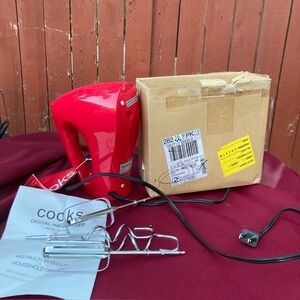 New In Box Red Cooks JC Penny's brand hand mixer never used